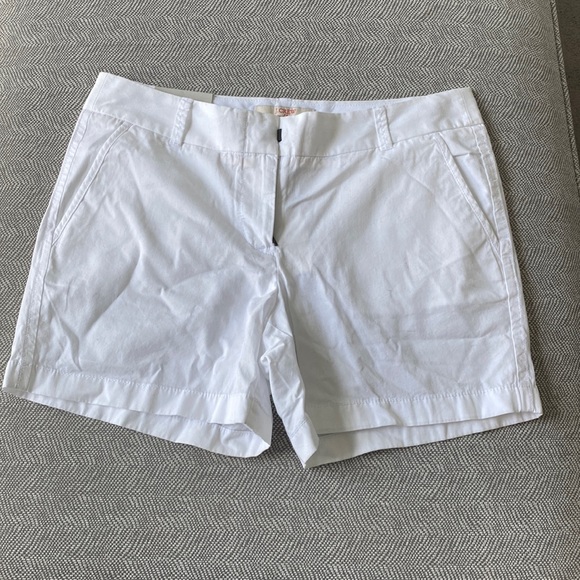 J Crew white 5in shorts - Picture 1 of 3